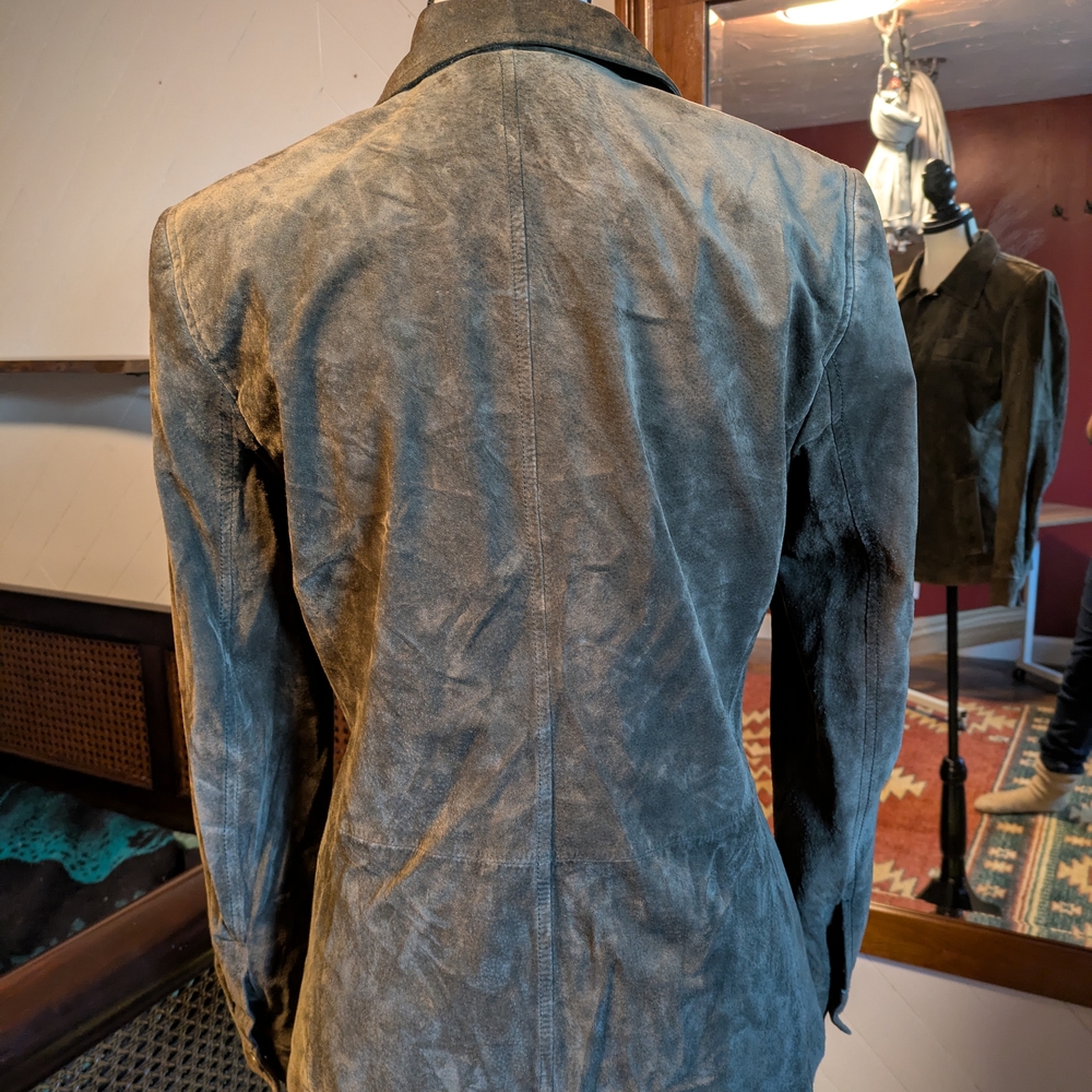 Women's Suede Jacket - Gray - image 3